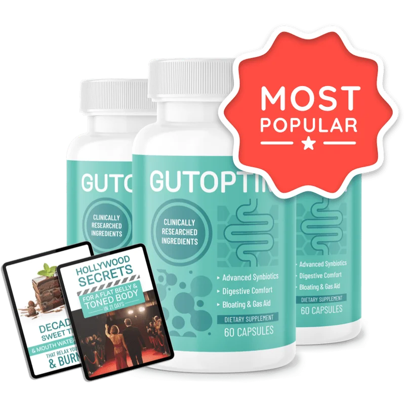 GutOptim Natural Longevity & Vitality Formula — 3 Bottle / 90 Day Pack